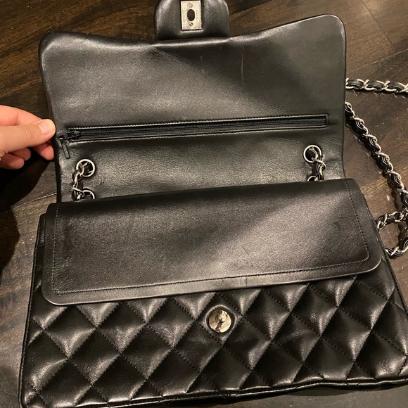 CHANEL Large Quilted Lamb Leather Classic Flap Handbag - Picture 8 of 16